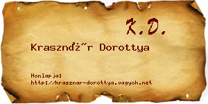 Krasznár Dorottya névjegykártya
